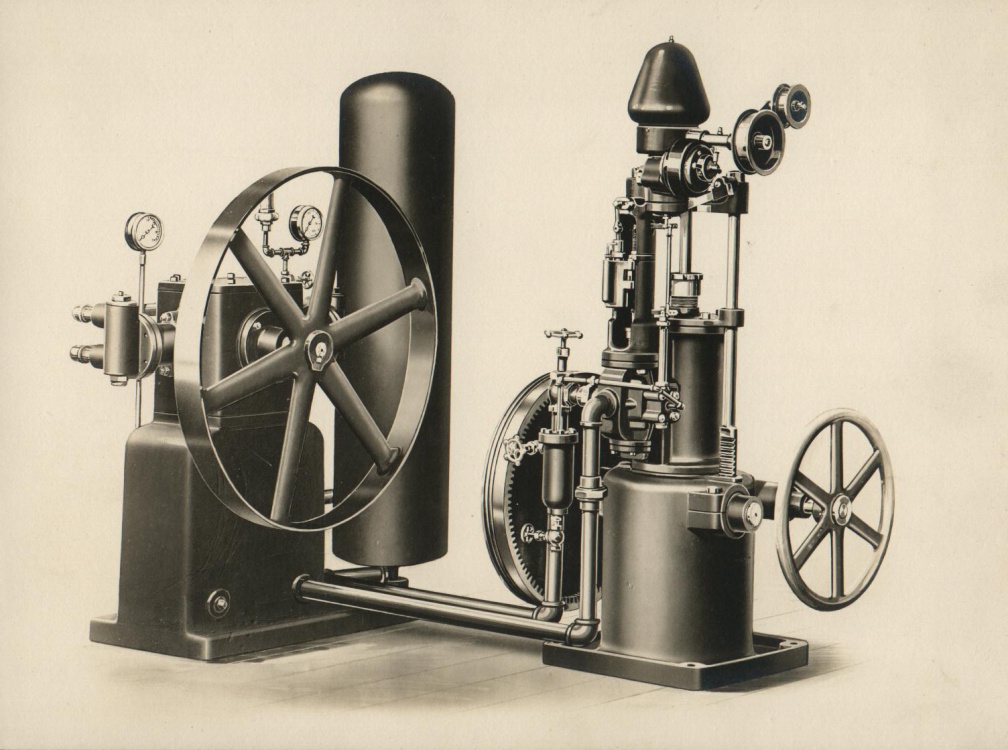 Woodward factory photo of the Gateshaft Governor type VR and pumping unit  as shown in the 1912    Net Price List    catalog